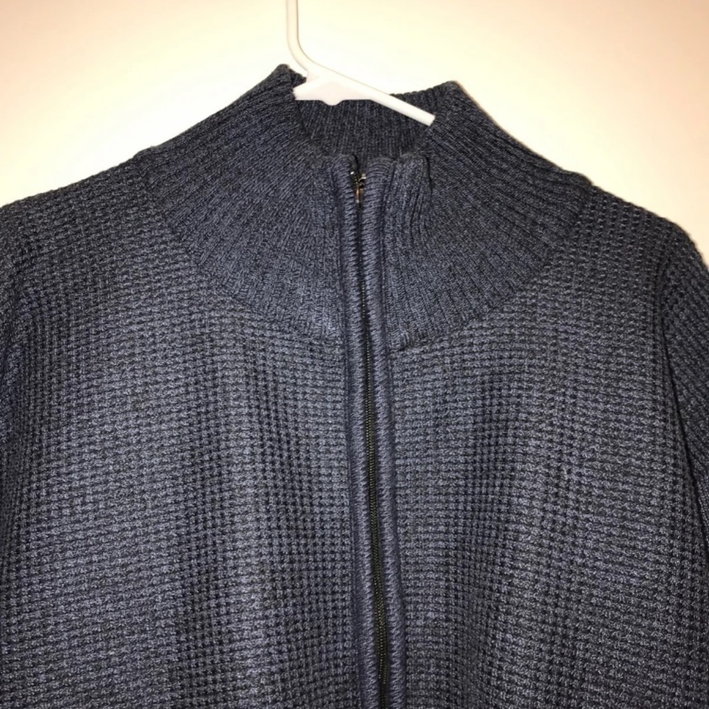 Men’s zip up blue sweater